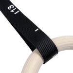 Anelli da ginnastica crosstraining in legno 32 mm cinghie regolabili 5 1