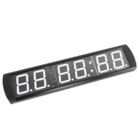 Wall-mounted fitness interval timer with remote control and fixings 7