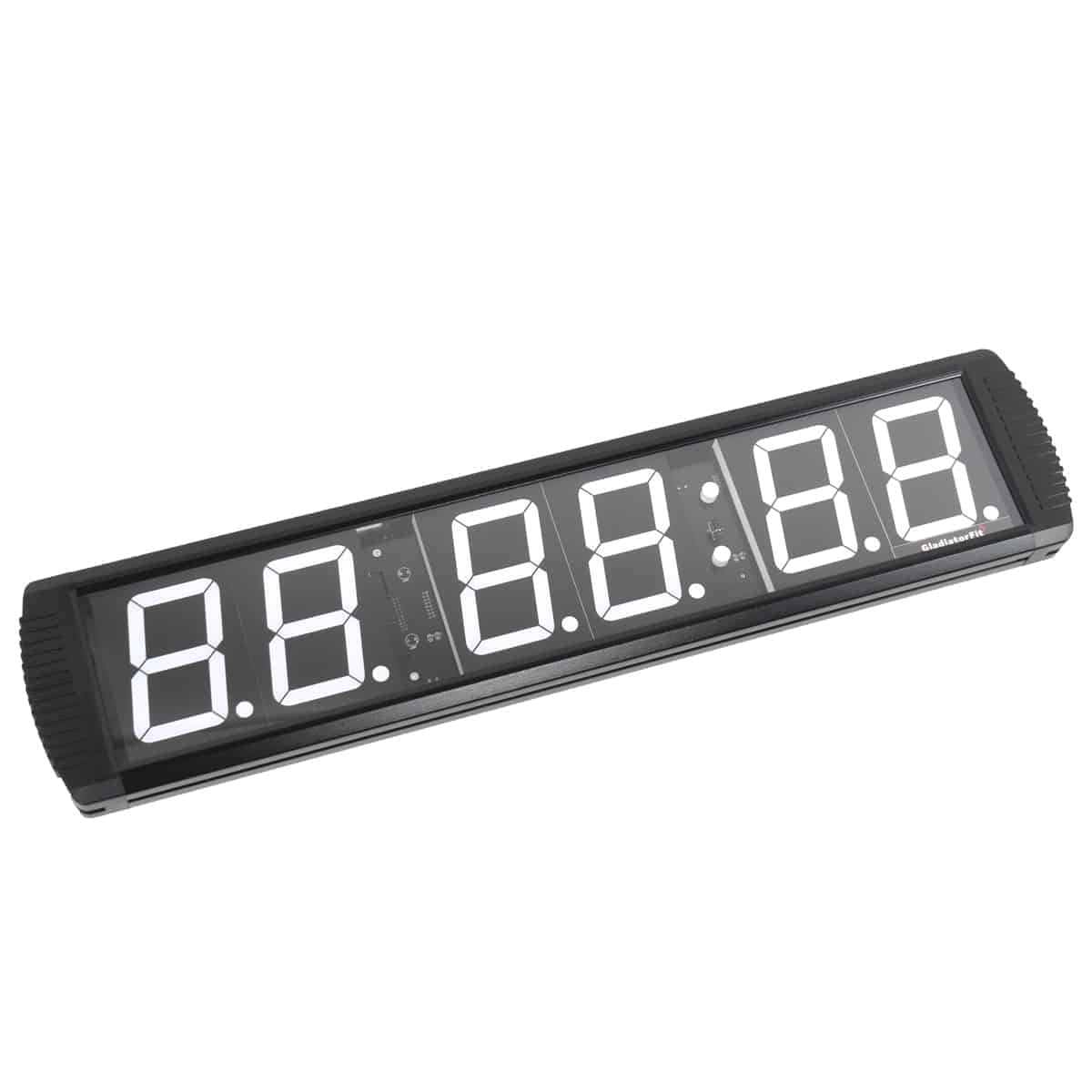 Wall-mounted fitness interval timer with remote control and fixings 7