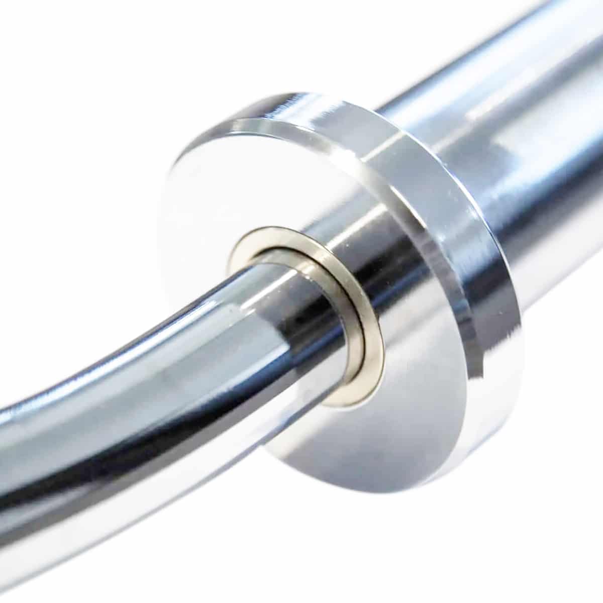 Barra para bíceps 120cm com furo de aço 50mm 2 discos de paragem 3 1