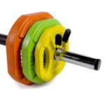 Kit per allenamento con i pesi con 6 dischi bar 2 dischi di arresto 31 mm 2