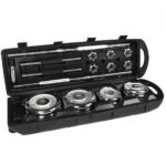 Set di dischi in gomma da 50 kg e barre cromate con foro da 25 mm 6