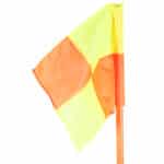 Corner post with sleeve and chequered flag 2