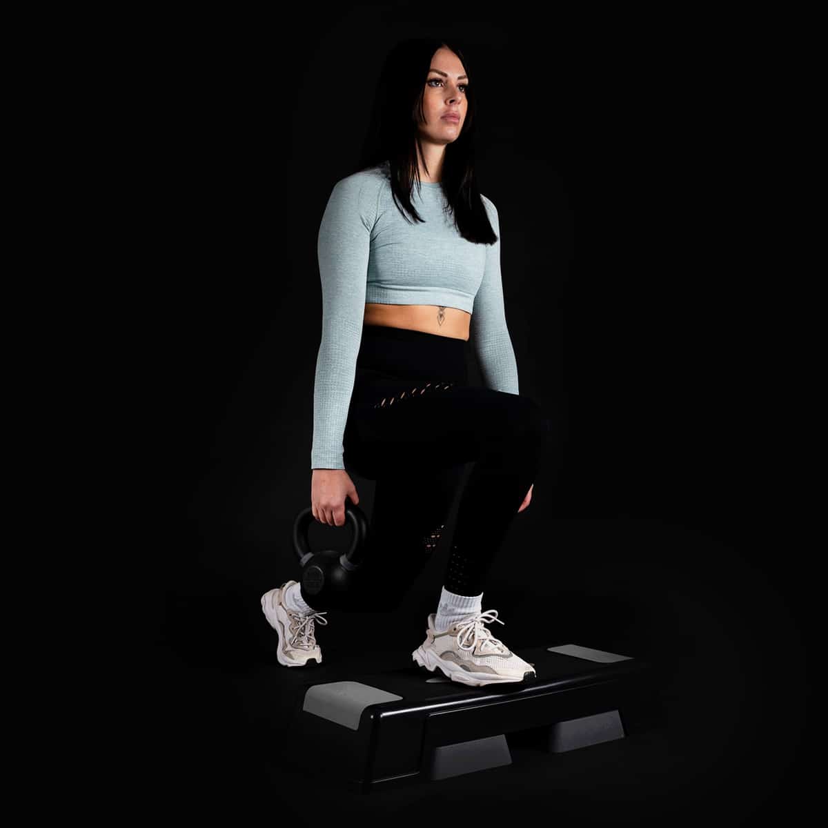 Step de fitness aerobic en PVC 70cm ajustable 3 niveaux 12 17 22 cm 6 1