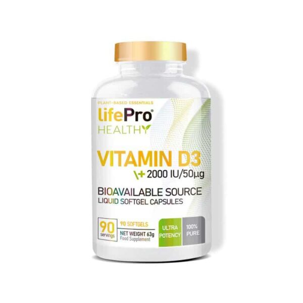 Vitamin D3 2000ui 90 softgels Life Pro
