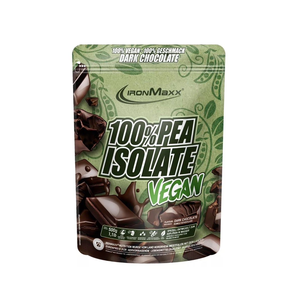 Ironmaxx vegan protein isolate dark chocolate
