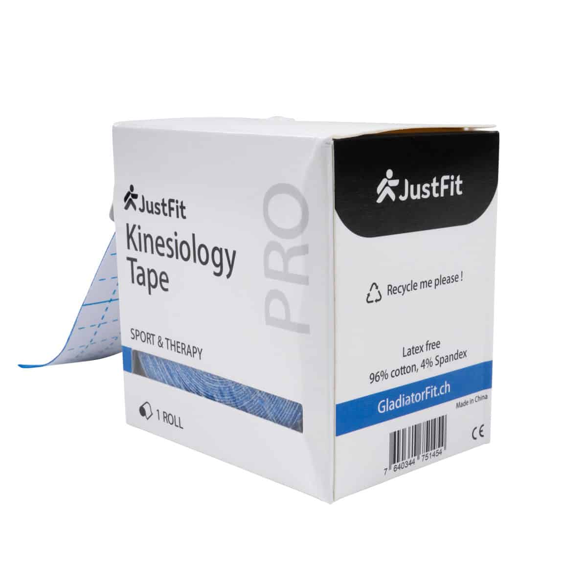 Tape Kinesiologie-Band aus Baumwolle 5m blau 3