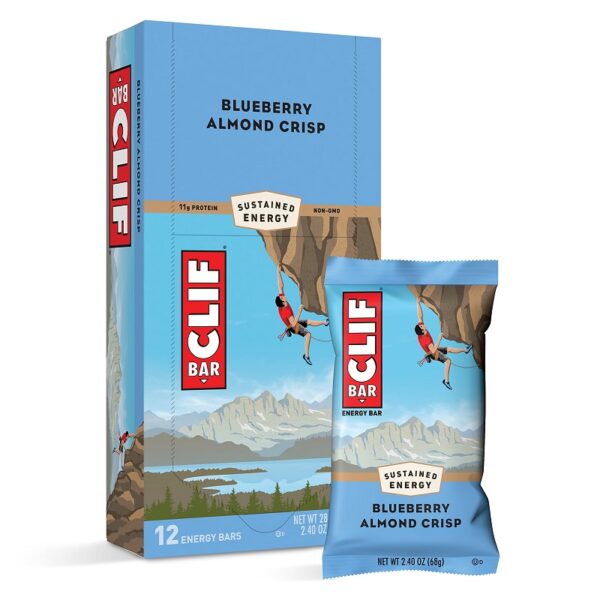 CLIF BAR 68g Barrita energética (pack de 12) arándano