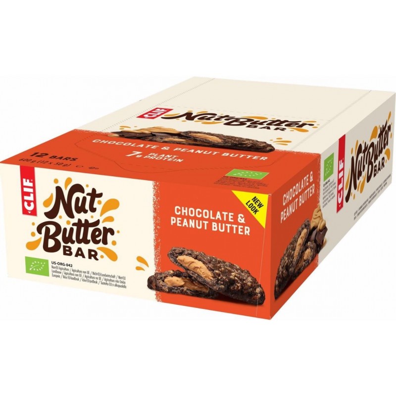 clif bar chocolate peanut butter filled 12x50g