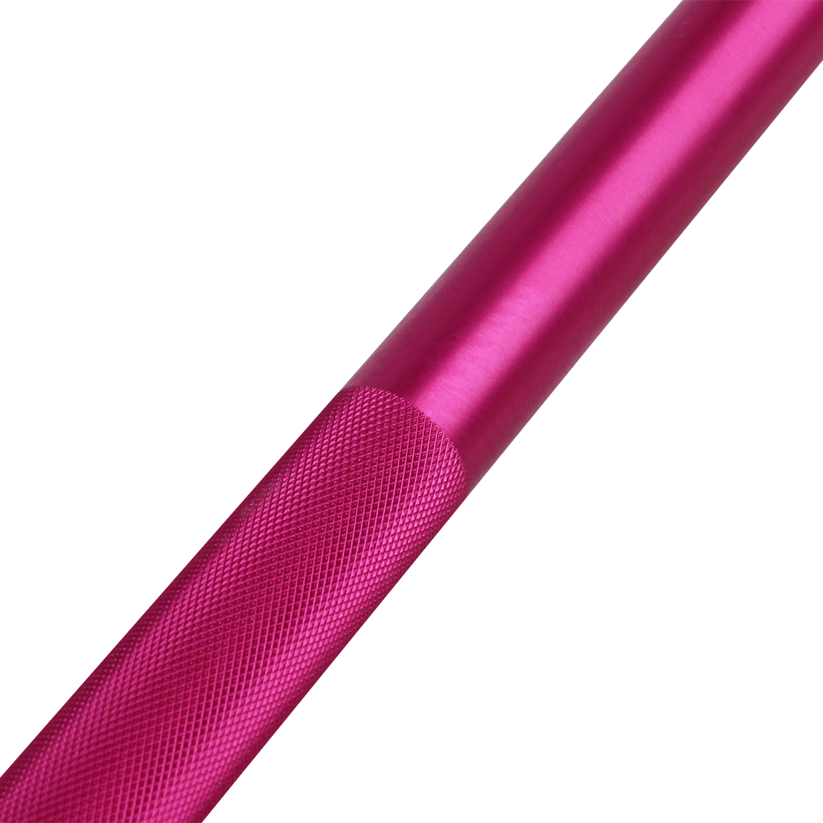 Barre musculation en aluminium 180cm alesage 50mm 2 stop disques Rose 7.5Kg 1