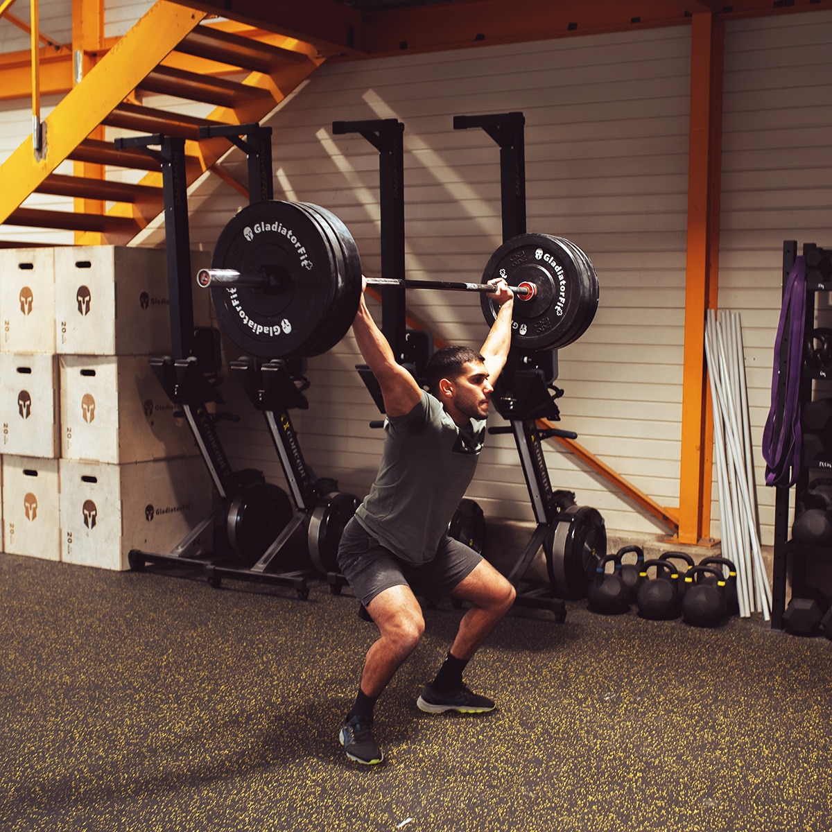 Olympische Scheibe schwarz mit Gummibeschichtung