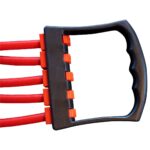 Extenseur de resistance en latex avec poignees Rouge 1