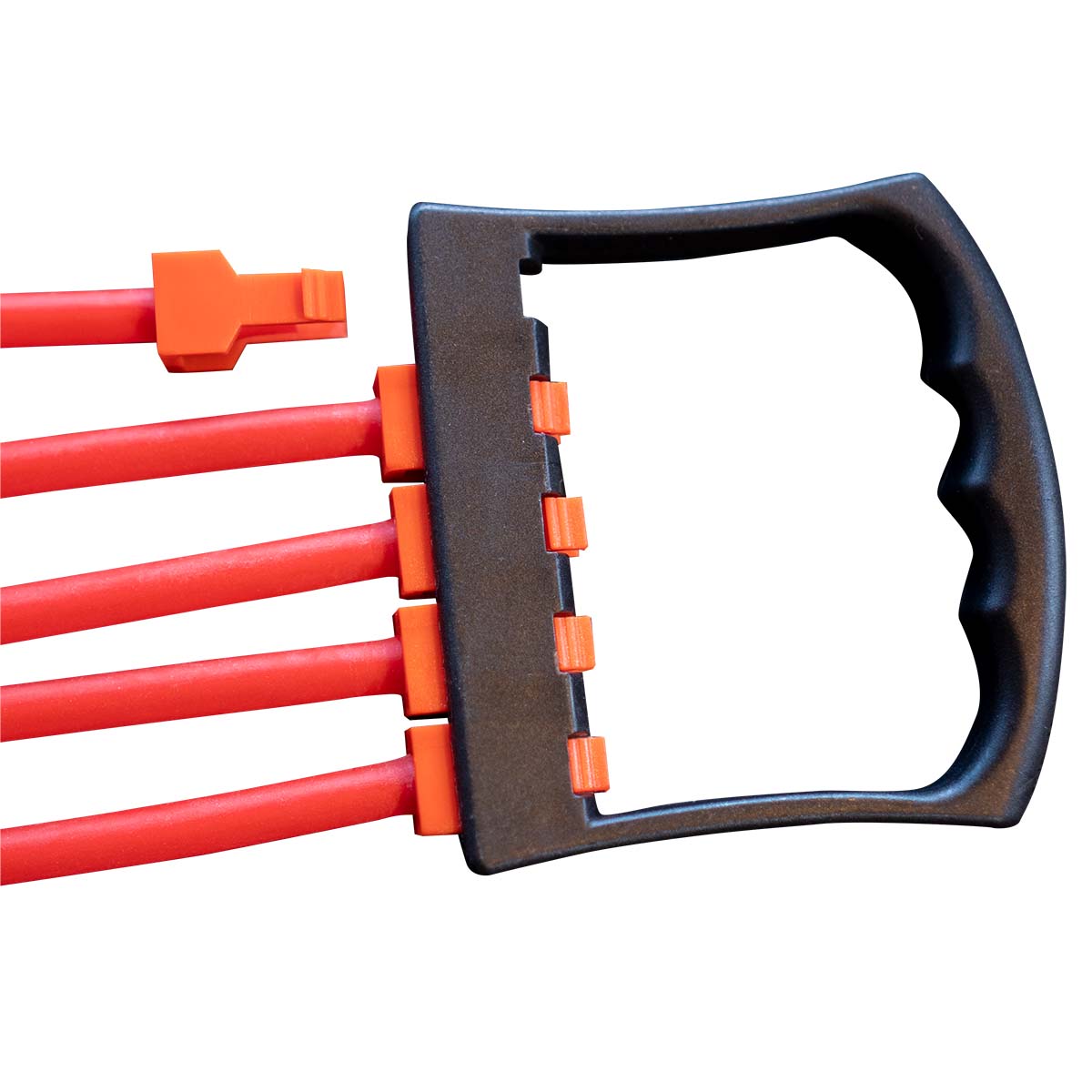 Extenseur de resistance en latex avec poignees Rouge 2