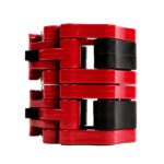 Disco de tope 51mm plástico para barras y pesos 50 mm juego de 3 rojo