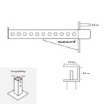 Support securite squat rack 18mm Support securite squat rack 18mm