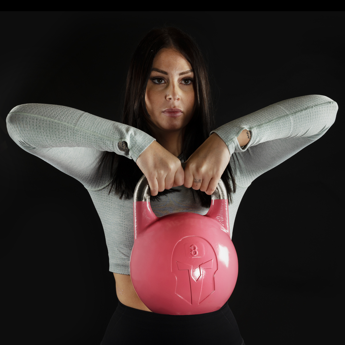 Kettlebell de competition en fonte avec logo incruste 5