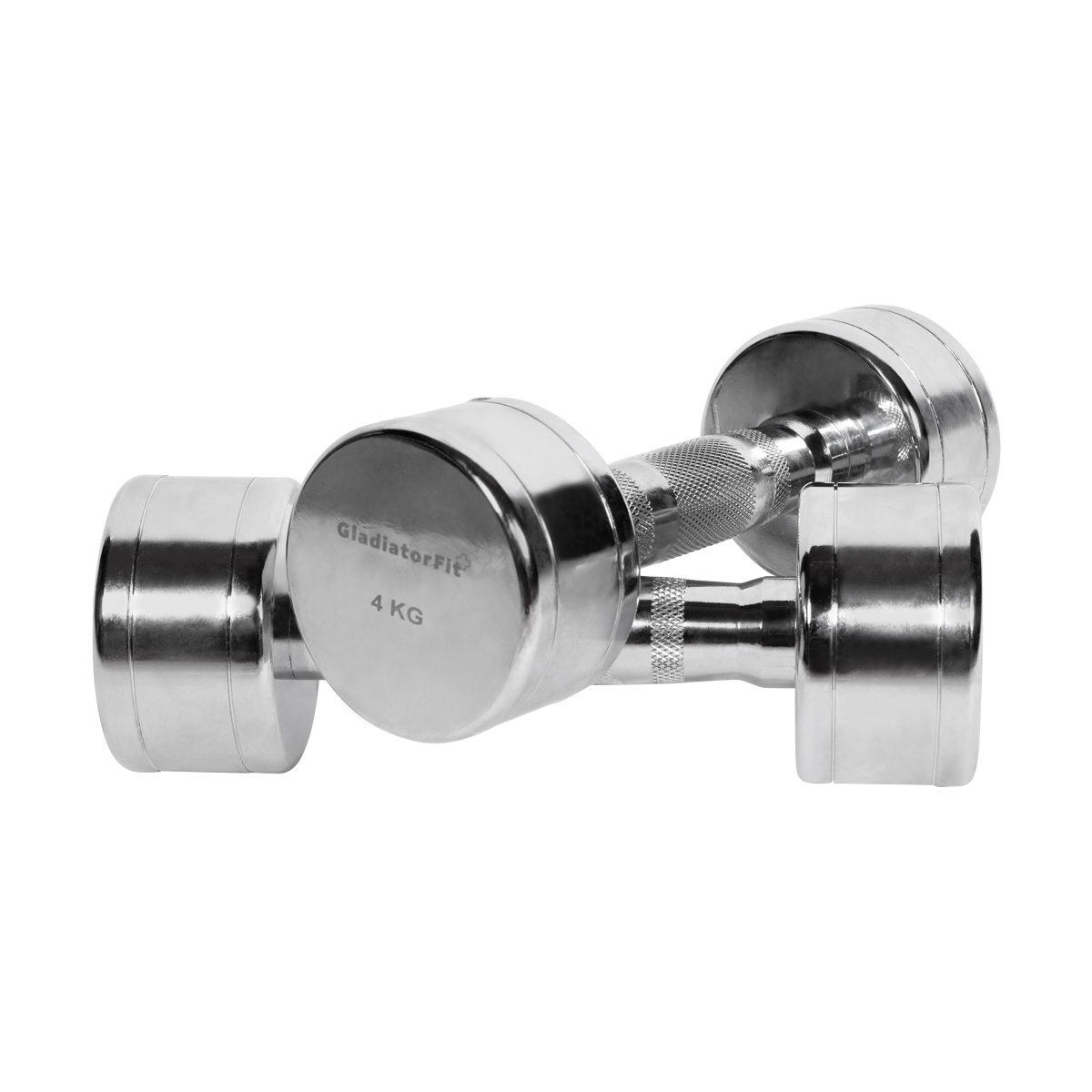 7640344751089 Haltères ronds en chrome (lot de 2)