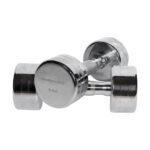 7640344751096 Haltères ronds en chrome (lot de 2)