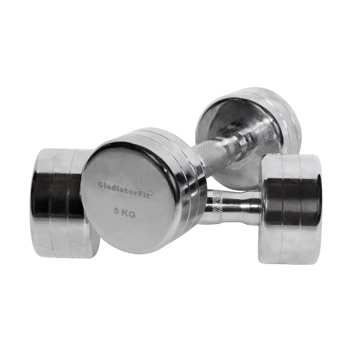 7640344751096 Haltères ronds en chrome (lot de 2)