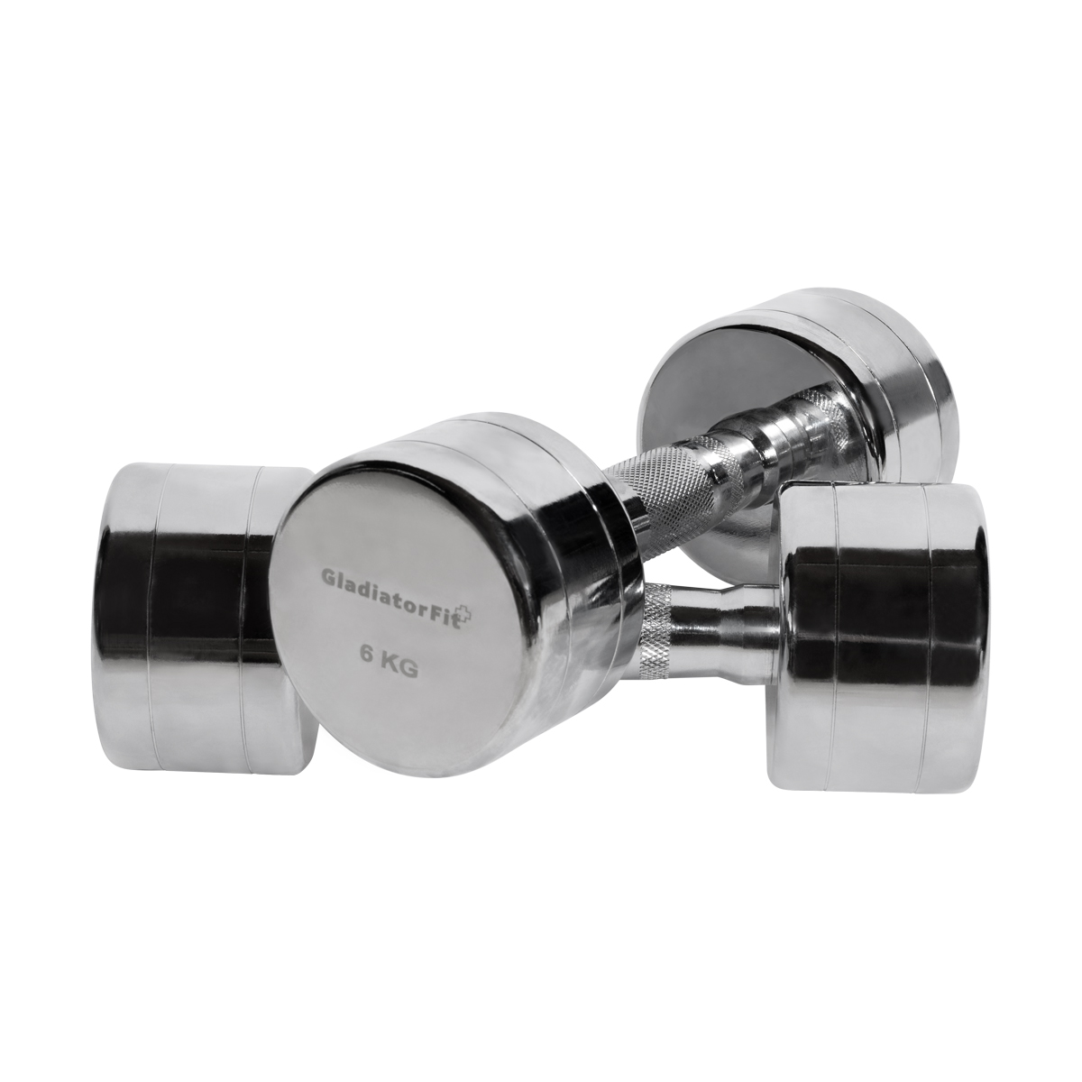 7640344751119 Haltères ronds en chrome (lot de 2)