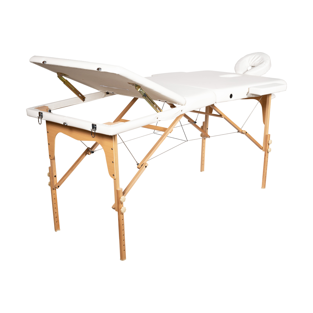 7640344759962 Table de massage pliante en bois blanc 1
