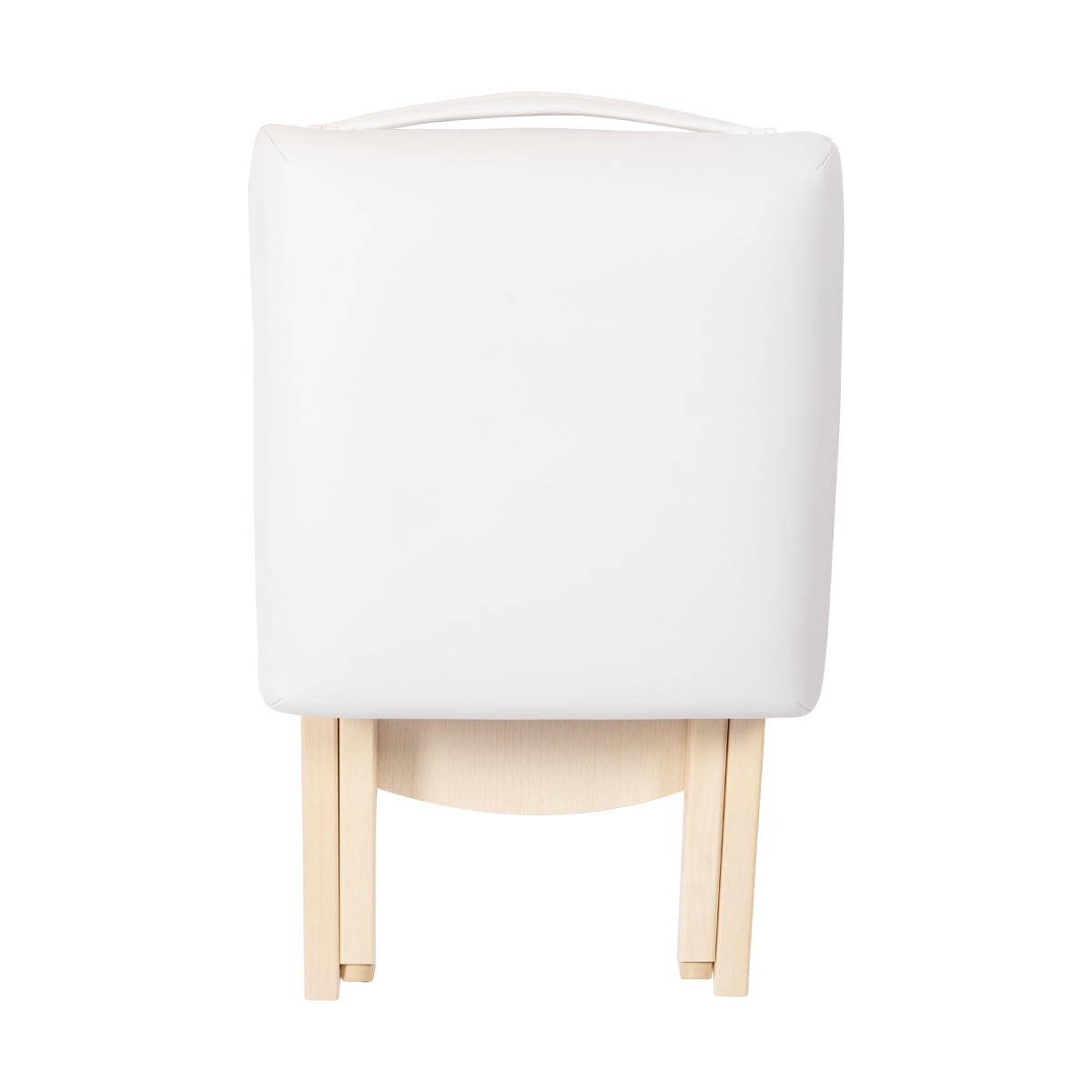 7640344759993 Sgabello da massaggio pieghevole in legno bianco 2