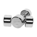 7640409896755 Haltères ronds en chrome (lot de 2)