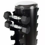 Verticaal stalen opbergrek 125cm voor 10 paar halters 2