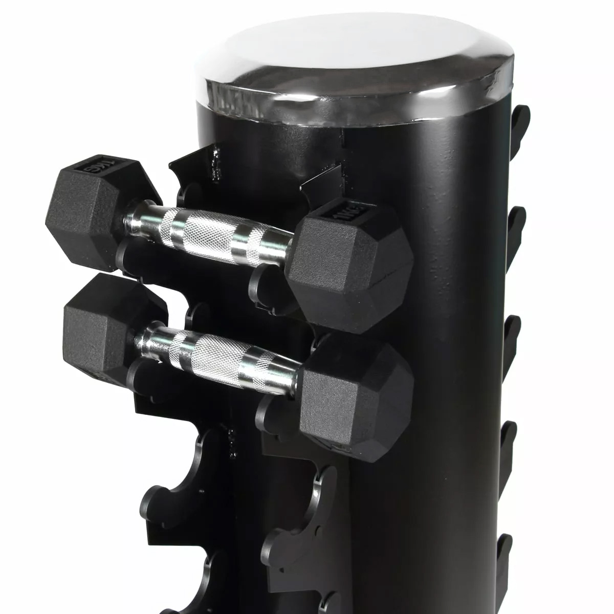 Verticaal stalen opbergrek 125cm voor 10 paar halters 2