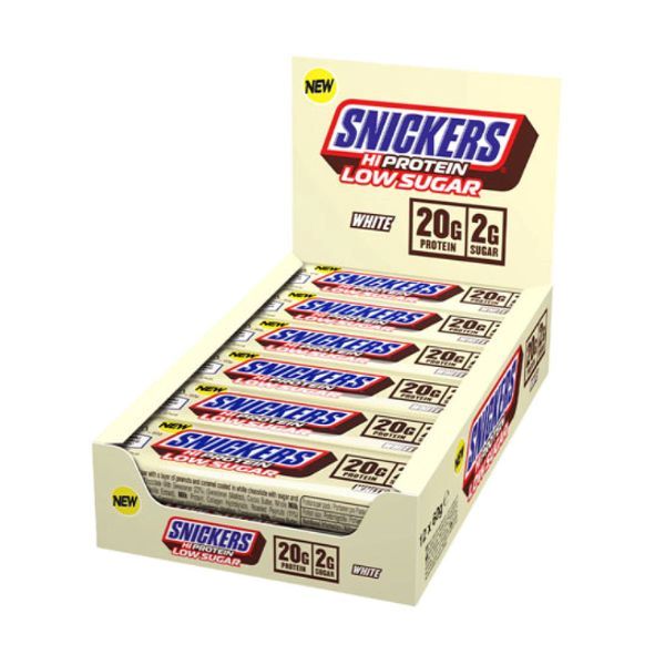 Snickers Barrita Hi Protein Baja en Azúcar 57g Mars (pack de 12) Chocolate Blanco
