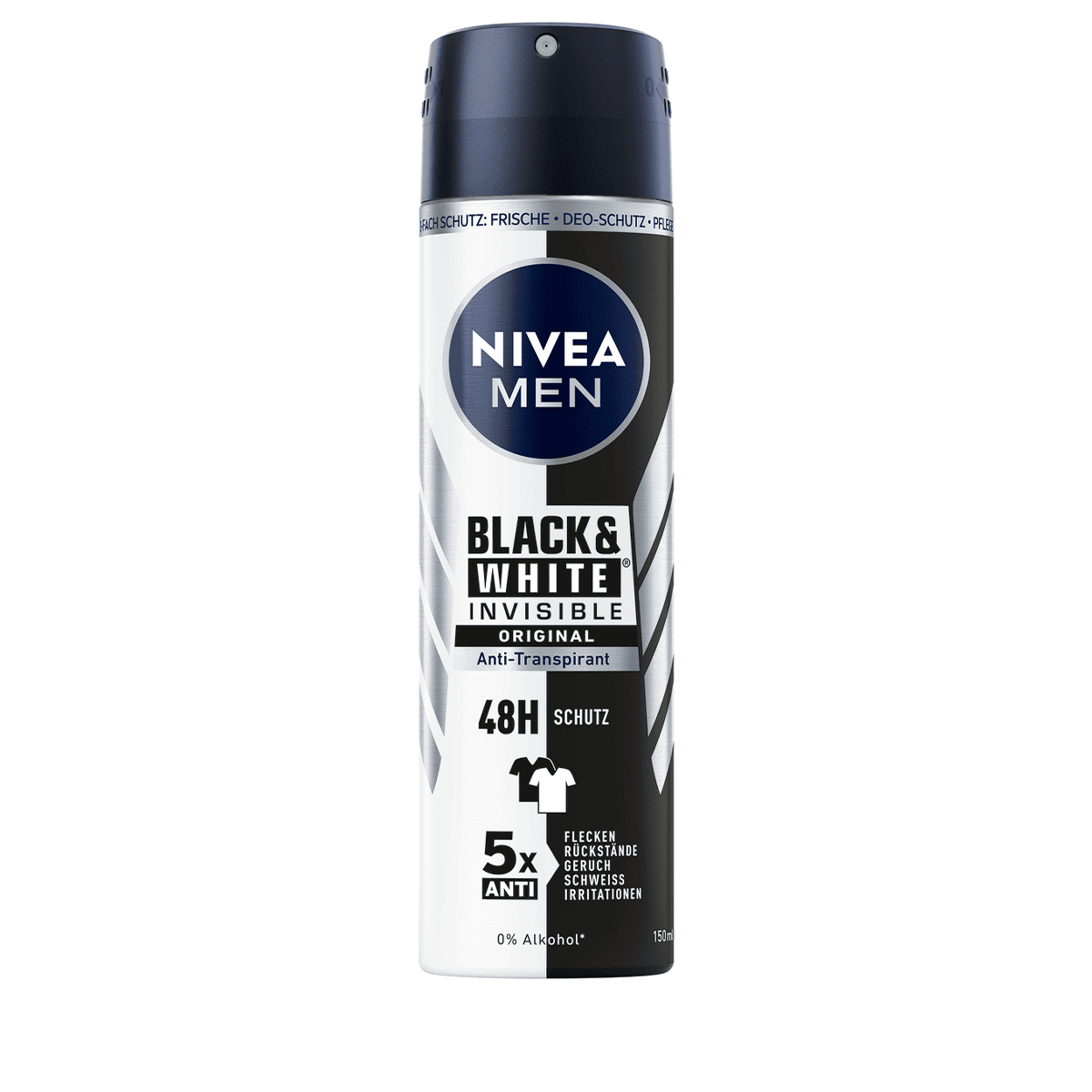 Deodorante spray Bianco e Nero Invisible Original 50ml Nivea 24492