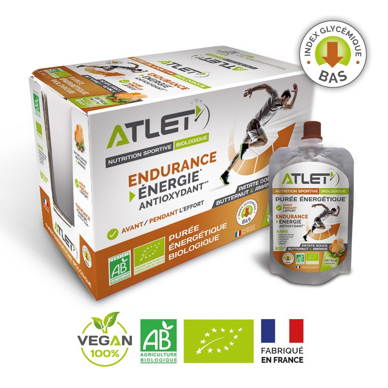Organic energy purées 100g Atlet (pack of 18)