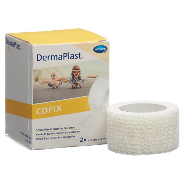 Cofix DermaPlast elastische en zelfklevende gaasstrips set van 2 95668