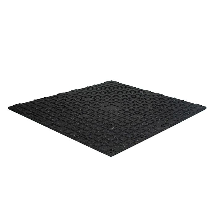 Rubber flooring Connect Tiles Pure Black 100x100x2cm Stockz 23908 Rubber flooring Connect Tiles Pure Black 100x100x2cm Stockz 23908