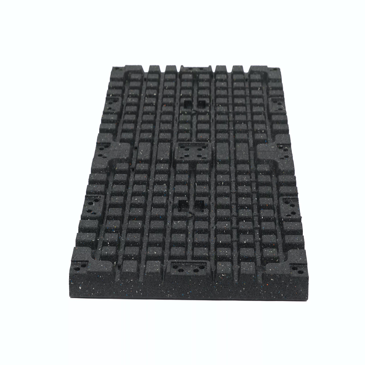Rubber flooring Connect Tiles Pure Black 50x100cm Stockz 15989