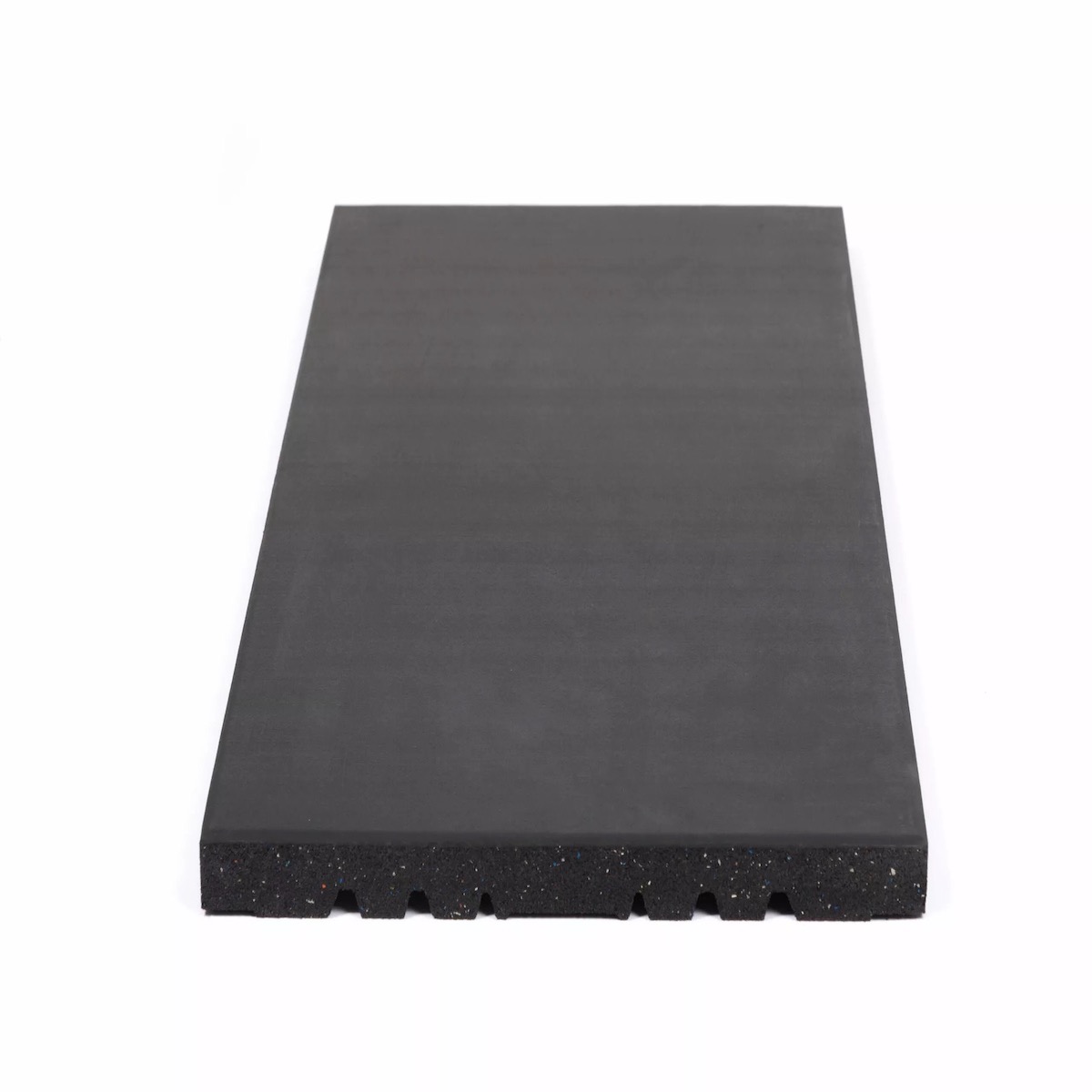 Rubber flooring Connect Tiles Pure Black 50x100cm Stockz 50604