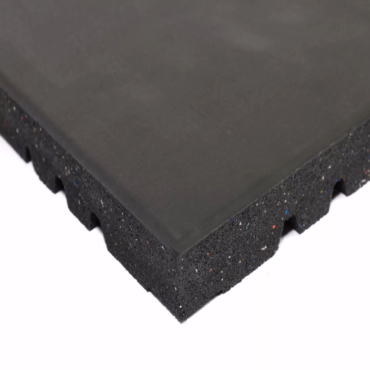 Rubber flooring Connect Tiles Pure Black 50x100cm Stockz 78910