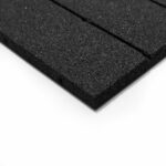 Sol exterieur en caoutchouc Piastrelle per esterni nero 100x100cm Stockz 88736