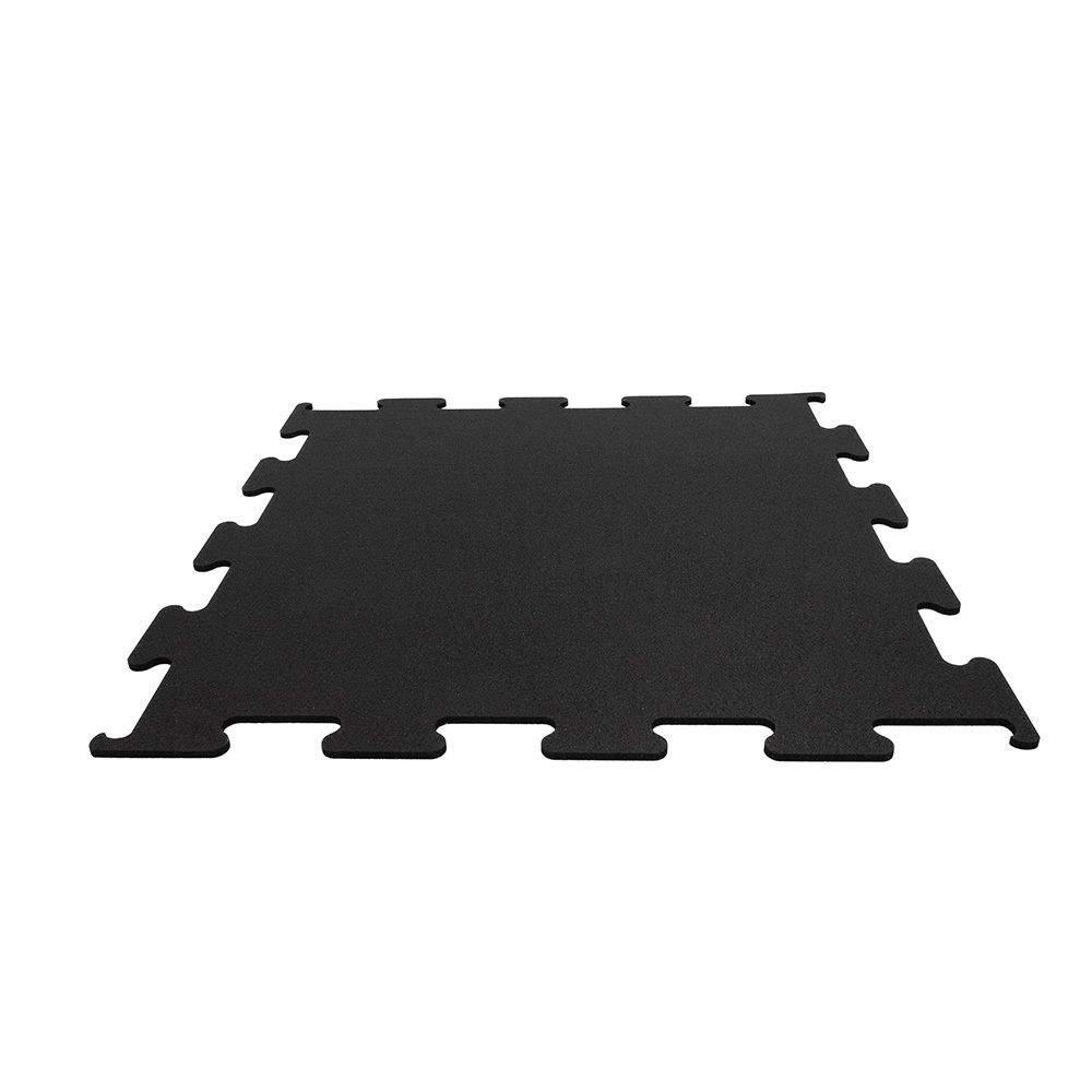 Rubber puzzle floor Puzzle Tiles Pure Black 106x106x1cm Stockz 65207