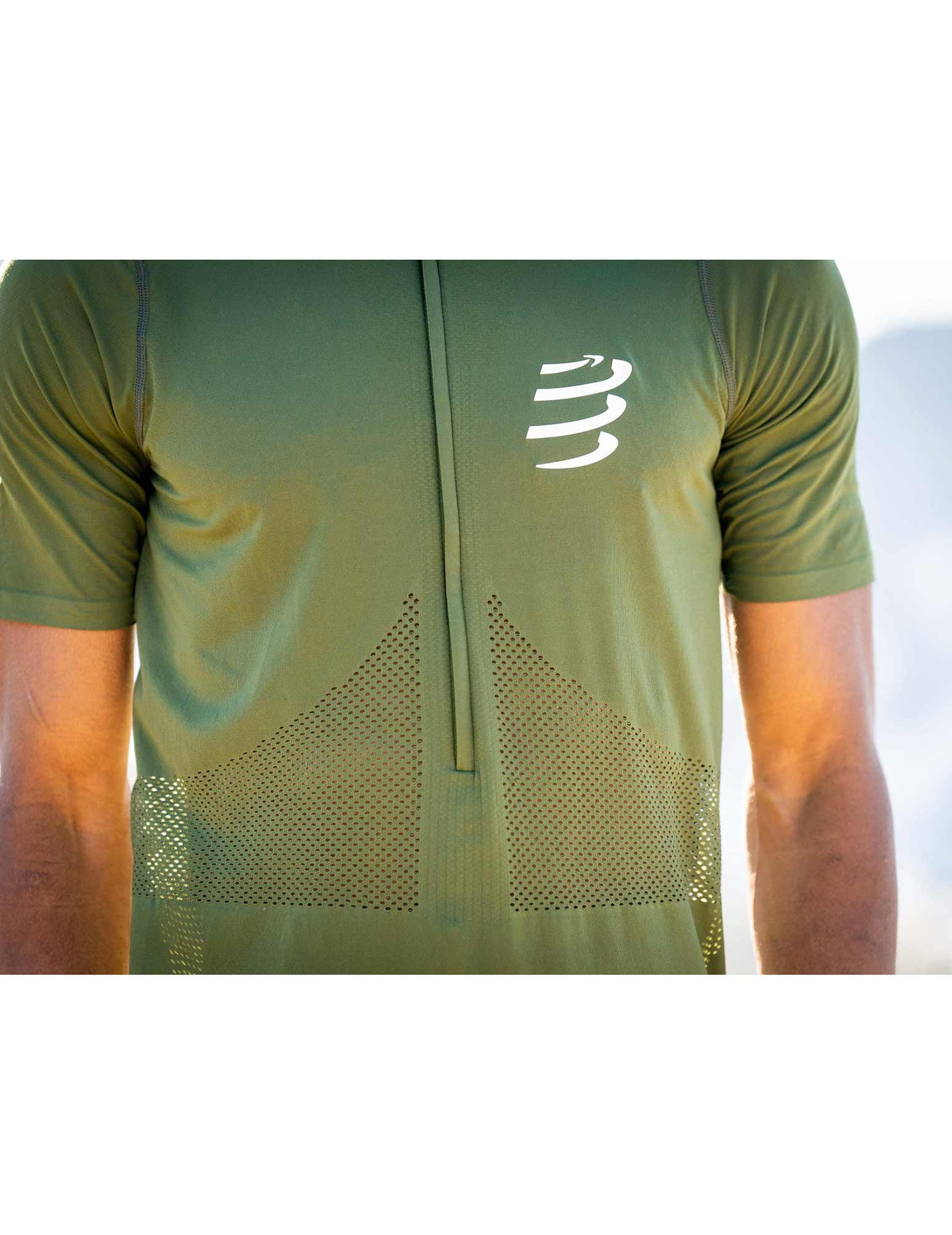 T shirt trail a courte Trail halve rits korte mouwen Homme Compressport 68018