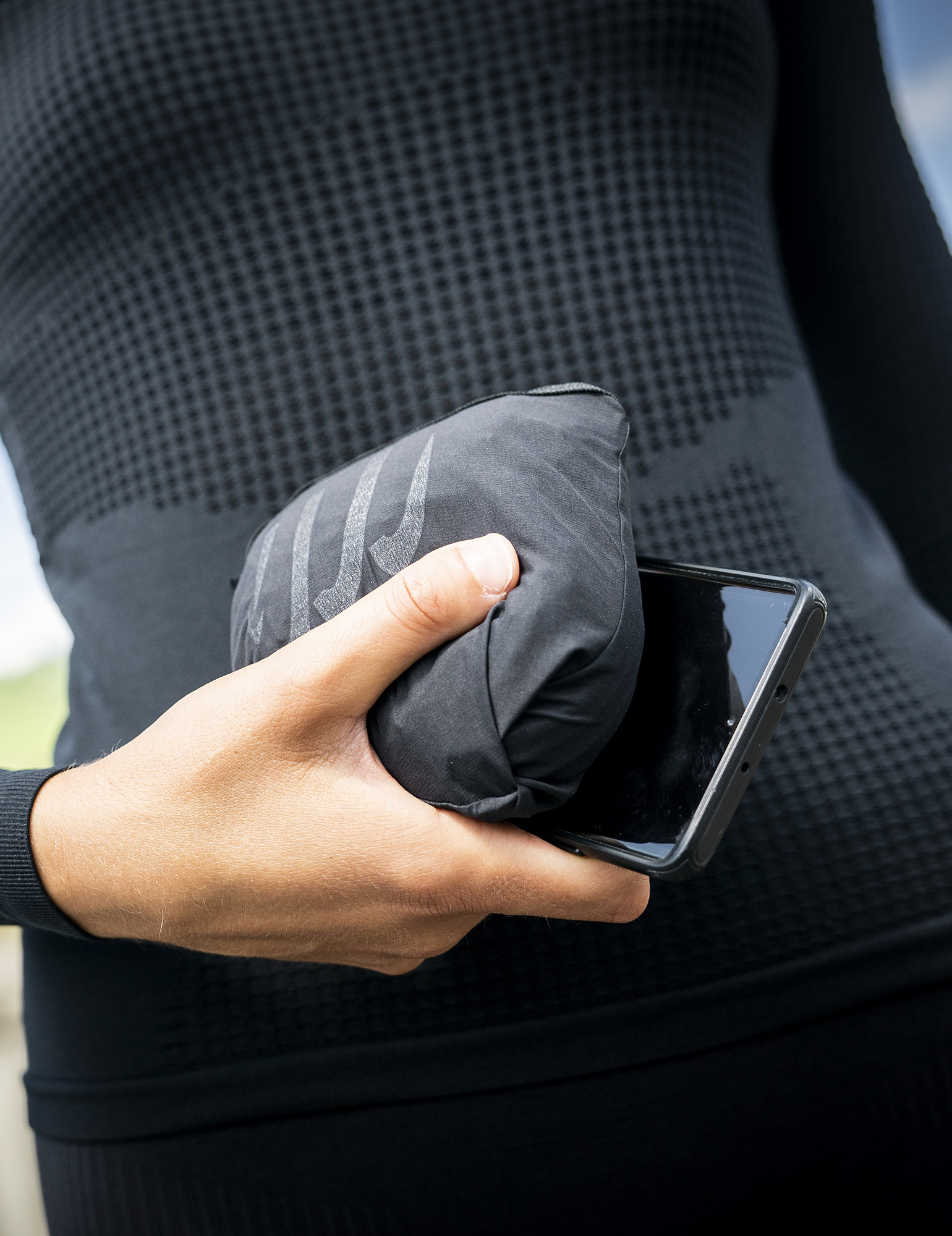 Casaco corta-vento de corrida Hurricane Windproof para homem Compressport 92608