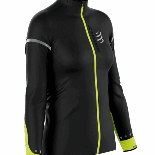 Windproof Flash High Visibility Windbreaker Jacket Women Compressport 93826