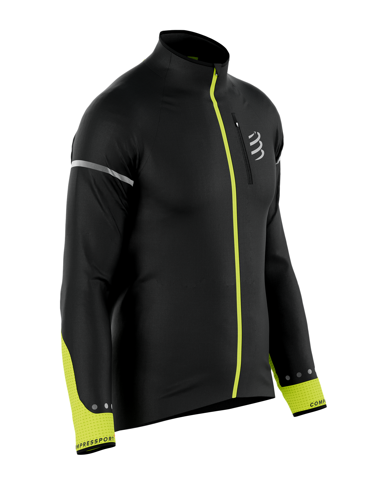 Windproof Flash High Visibility Windbreaker Jacket Men Compressport 24110