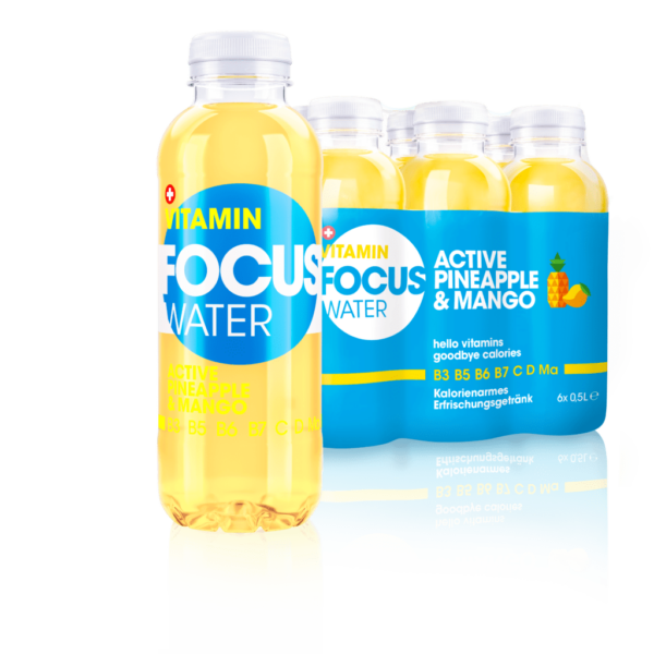 Eau vitaminee Active 500ml Focus Water lot de 6 36031