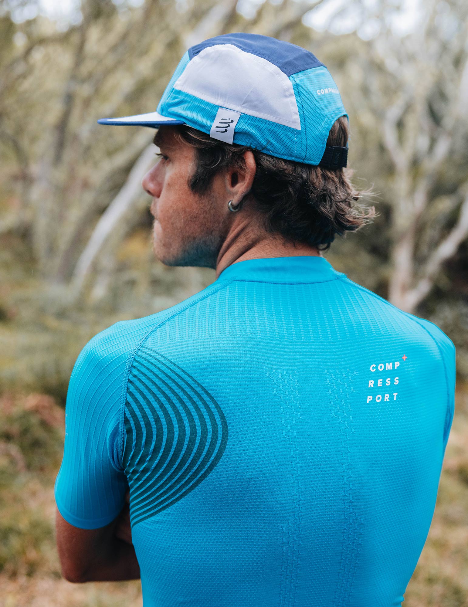 Camiseta de trail postural SS para hombre Compressport 35749