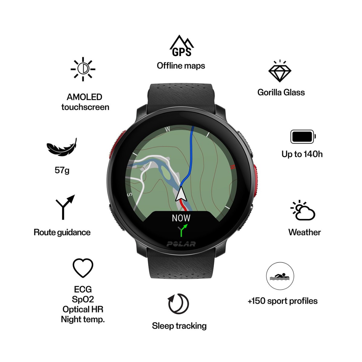 Connected watch Vantage V3 Polar 2486