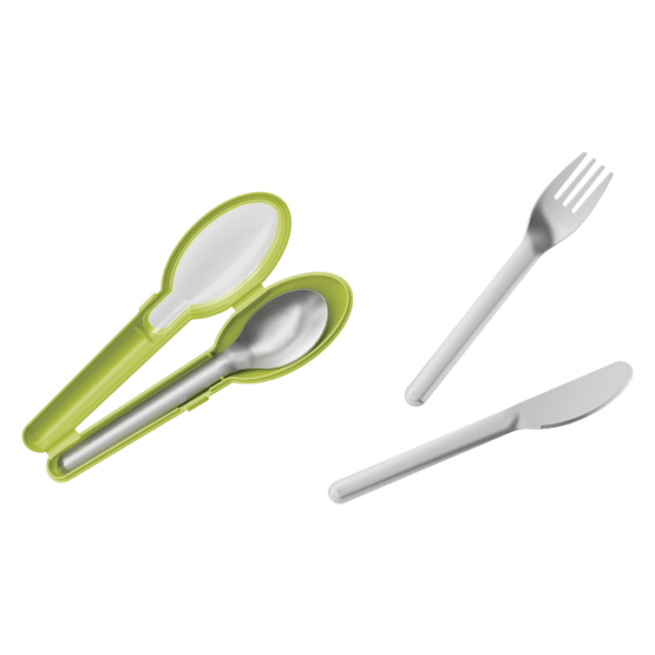 Emsa Set di 3 posate da campeggio Clip Go 12592