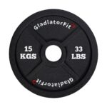 Disco olimpico in ghisa nera Ø 51mm GladiatorFit 15KGS Disco olimpico in ghisa nera Ø 51mm GladiatorFit 15KGS