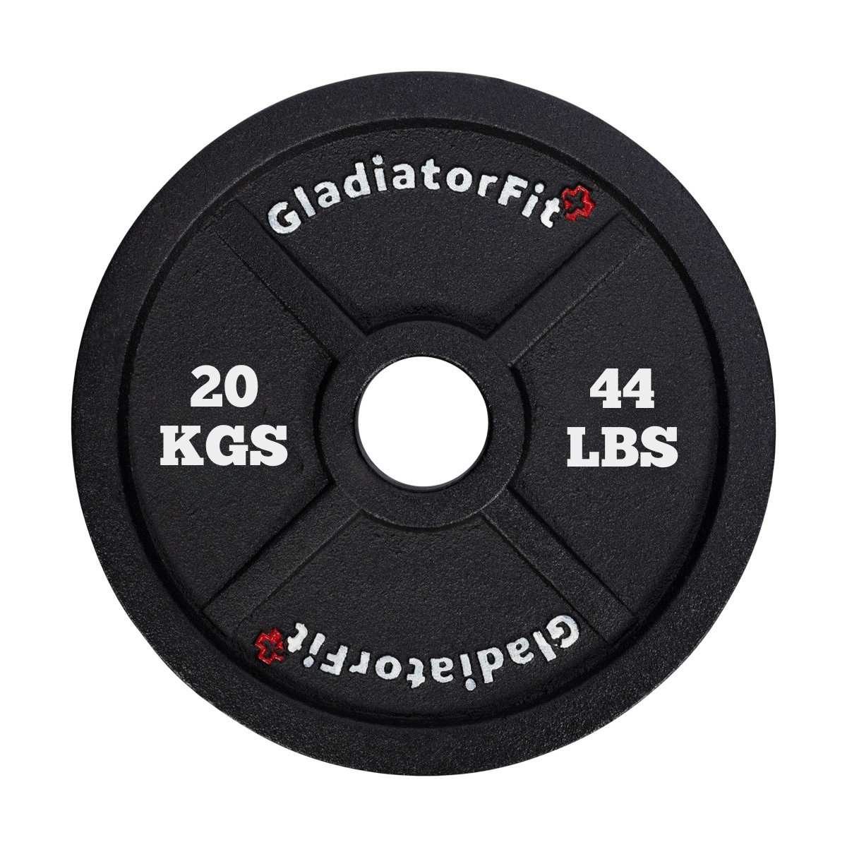 Disco olimpico in ghisa nera Ø 51mm GladiatorFit 20KGS Disco olimpico in ghisa nera Ø 51mm GladiatorFit 20KGS