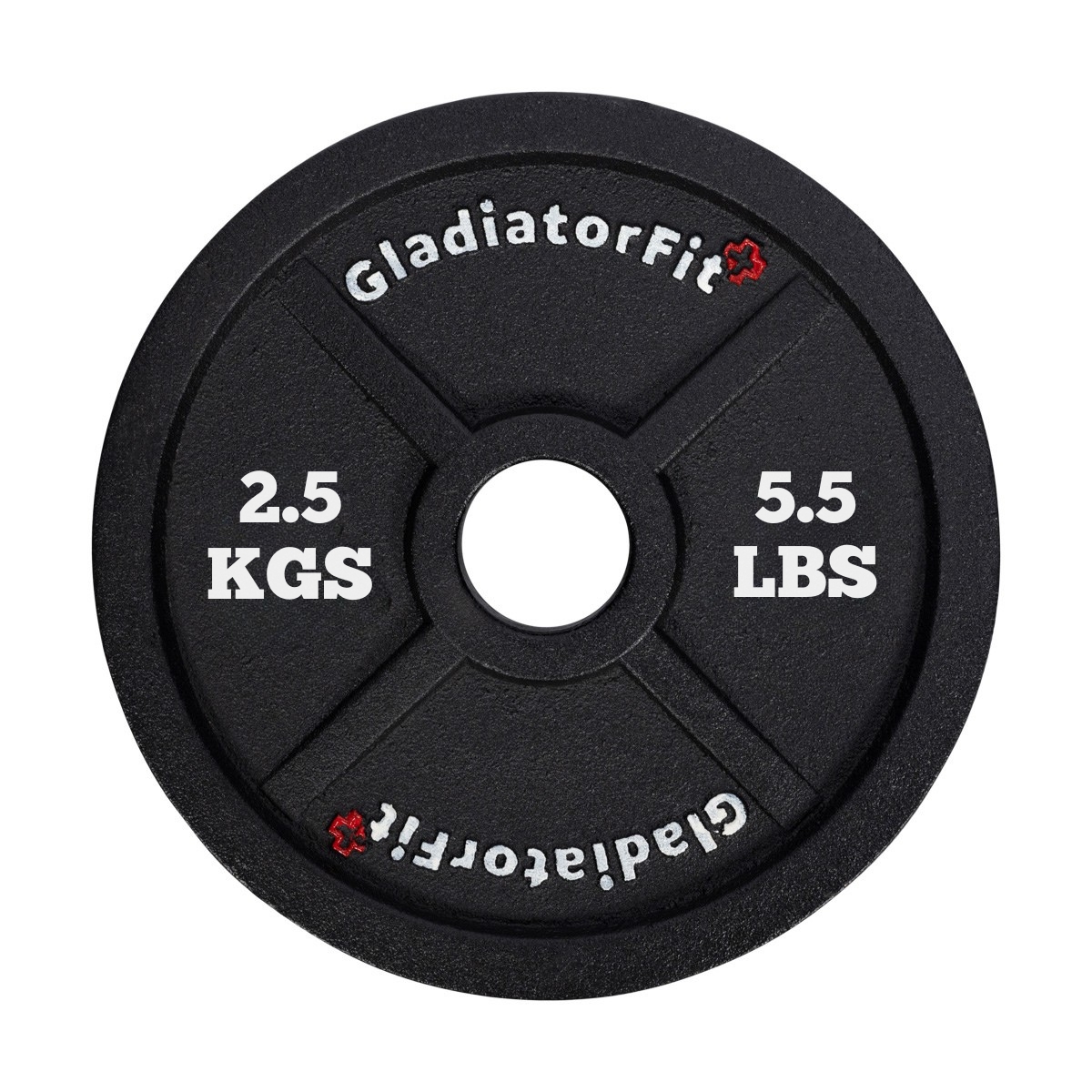 Disco olimpico in ghisa nera Ø 51mm GladiatorFit 2,5KGS Disco olimpico in ghisa nera Ø 51mm GladiatorFit 2,5KGS